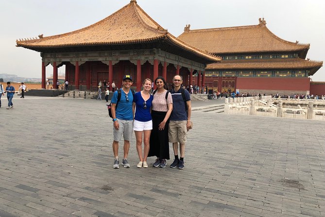 3-Day Private Beijing Sightseeing Tour with Peking Duck, Hot Pot plus Optional Show - Day 1 food and timing: lunch included, water provided
