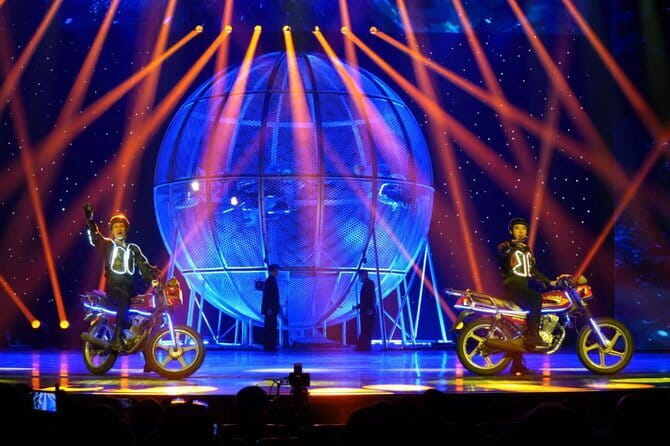 Beijing Acrobatic Show in Red Theater with Guide and Transfer - The one-hour performance: acrobatics, music, and showmanship