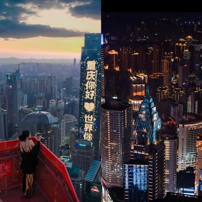 Chongqing: 520m-high Eye Skyview Deck Ticket for Adult - Your visit on the deck: skyline first, then art and coffee