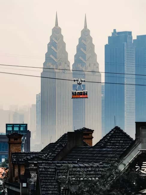 Chongqing deep explore 10 sights & typical lunch and dinner - Sky rope bridge: excitement with a clear reality check