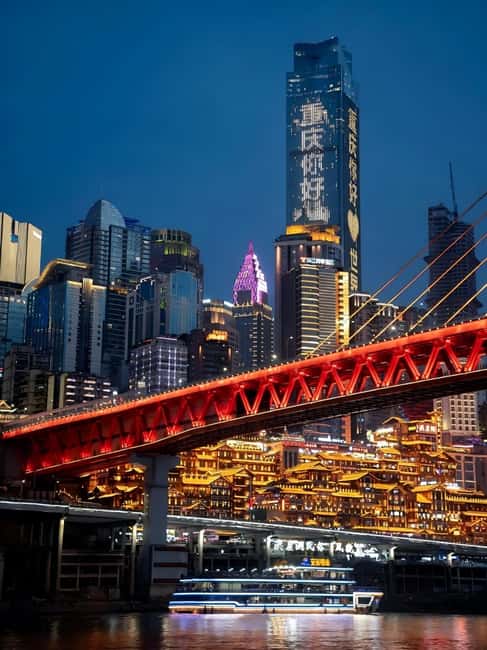 Chongqing deep explore 10 sights & typical lunch and dinner - Cable car across the Jialing River for skyline perspective