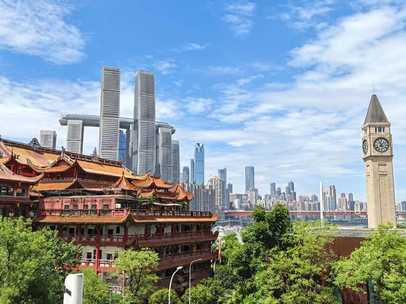 Chongqing: Trendy Spots, Cableway & Ferry Private Tour - First stop: Luohan Temple, plus the Chongqing you feel right away