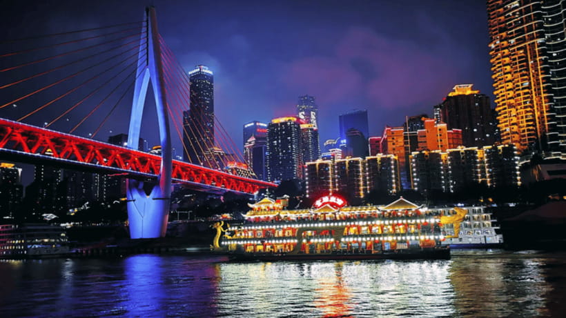 Chongqing: Two Rivers Night Cruise- Yangtze & Jialing Rivers - VIP Seating and the Optional Photo Moment