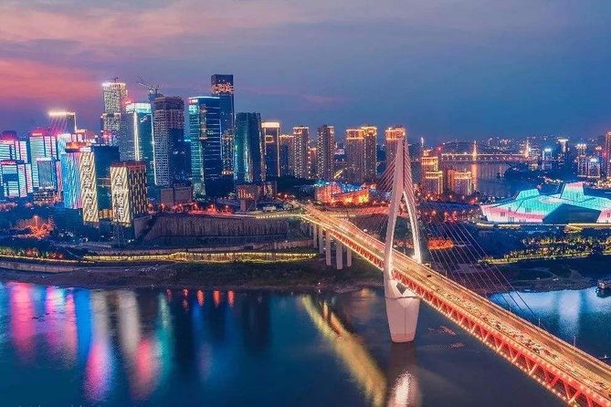 Chongqing Yangtze River Cruise and Illuminated Night Tour - Chaotianmen Square and the two-river overlook before boarding
