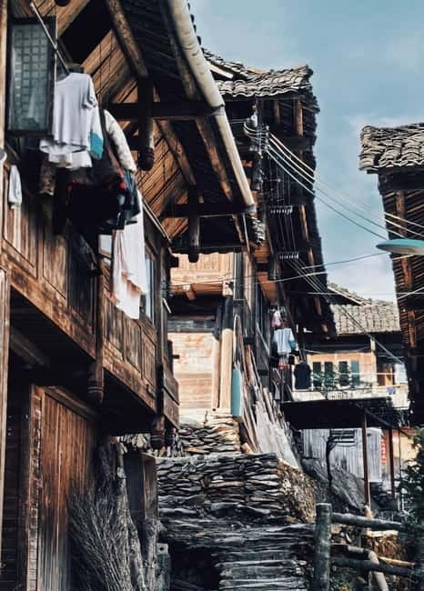 Guilin Longji: Rice Terrace with Oil-Tea Demo & Zhuang Lunch - Guzhuang Village: old stone paths and a costume-and-tools museum