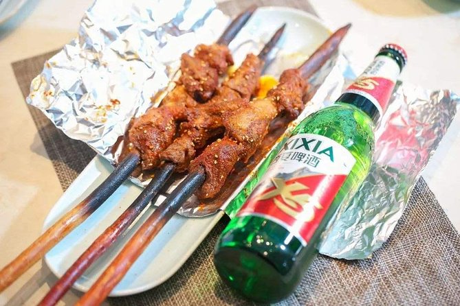 Late Night Food Tour in the Shanghai's French Concession - People’s Square Street BBQ: Skewers, Crayfish, Eggplant, and Potstickers