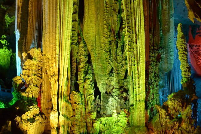 Li River Cruise Reed Flute Cave Elephant Hill Daxu Town Day Tour - Reed Flute Cave (Ludi Yan): art-grade rock formations and a story behind the name