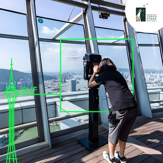 Macau: Macau Tower Observation Deck Ticket - Level 58 Indoor Observation Lounge at 233m: Panoramas Without the Wind