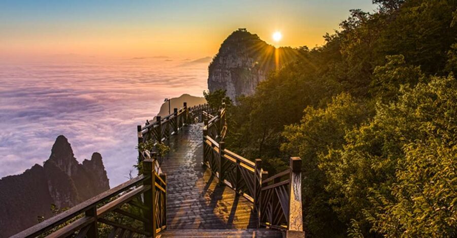 Private Day Tour to Tianmen Mountain & Glass Walk - Sky Walk on the cliff: glass floors, shoe covers, and that slow-realization feeling
