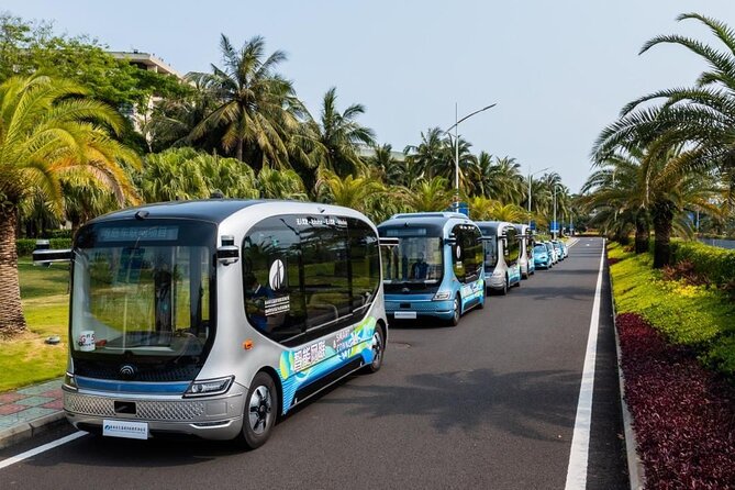 Private Guangzhou High-Tech Tour AI Robot Auto Drive Bus and More - First stop: the digital library area with screens and touch features