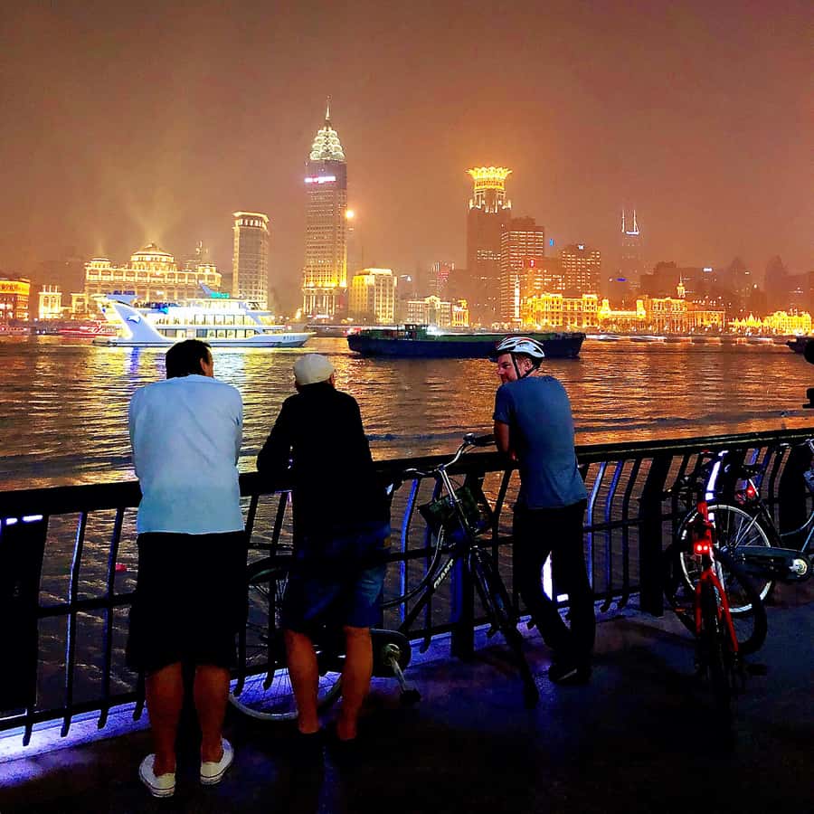 Shanghai Charming Night Small Group Bike Tour - The Bund Night View: The Moment You Came For