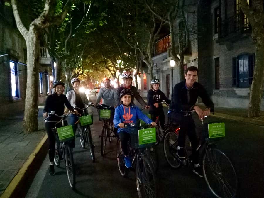 Shanghai Charming Night Small Group Bike Tour - Maoming Road Old-Shanghai Feel and Vanguare-Xintiandi Energy