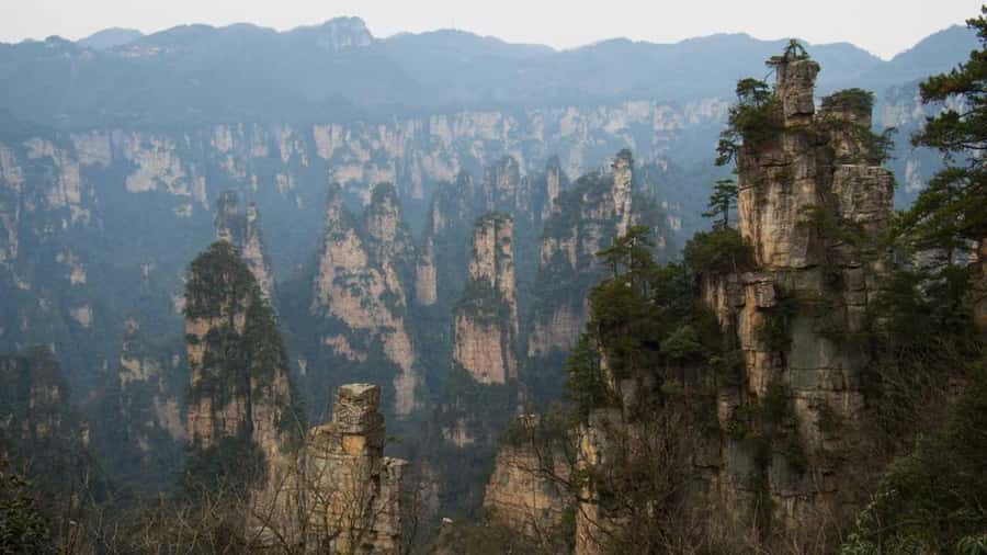 Tianmen Mountain National Forest Park - Entering the Park From the City: Lower Station, A-Line Checkpoint